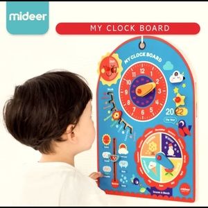 Kids All About Today Calendar Board-Wooden Clock-Preschool Learning Toy